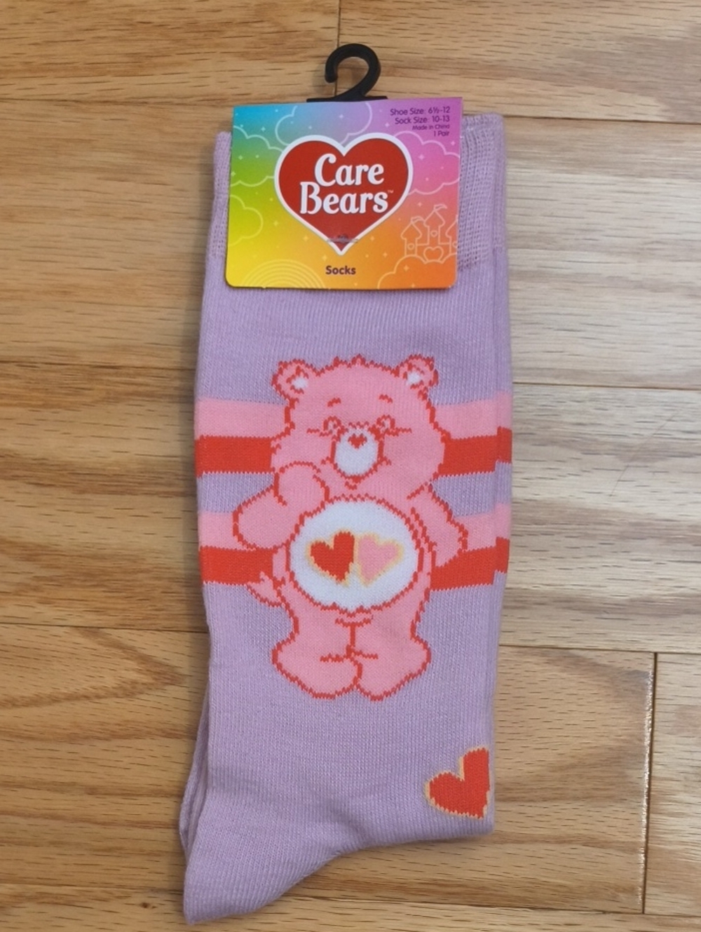 Care Bears Heart Bear Socks Size 6 1/2 - 12 NWT